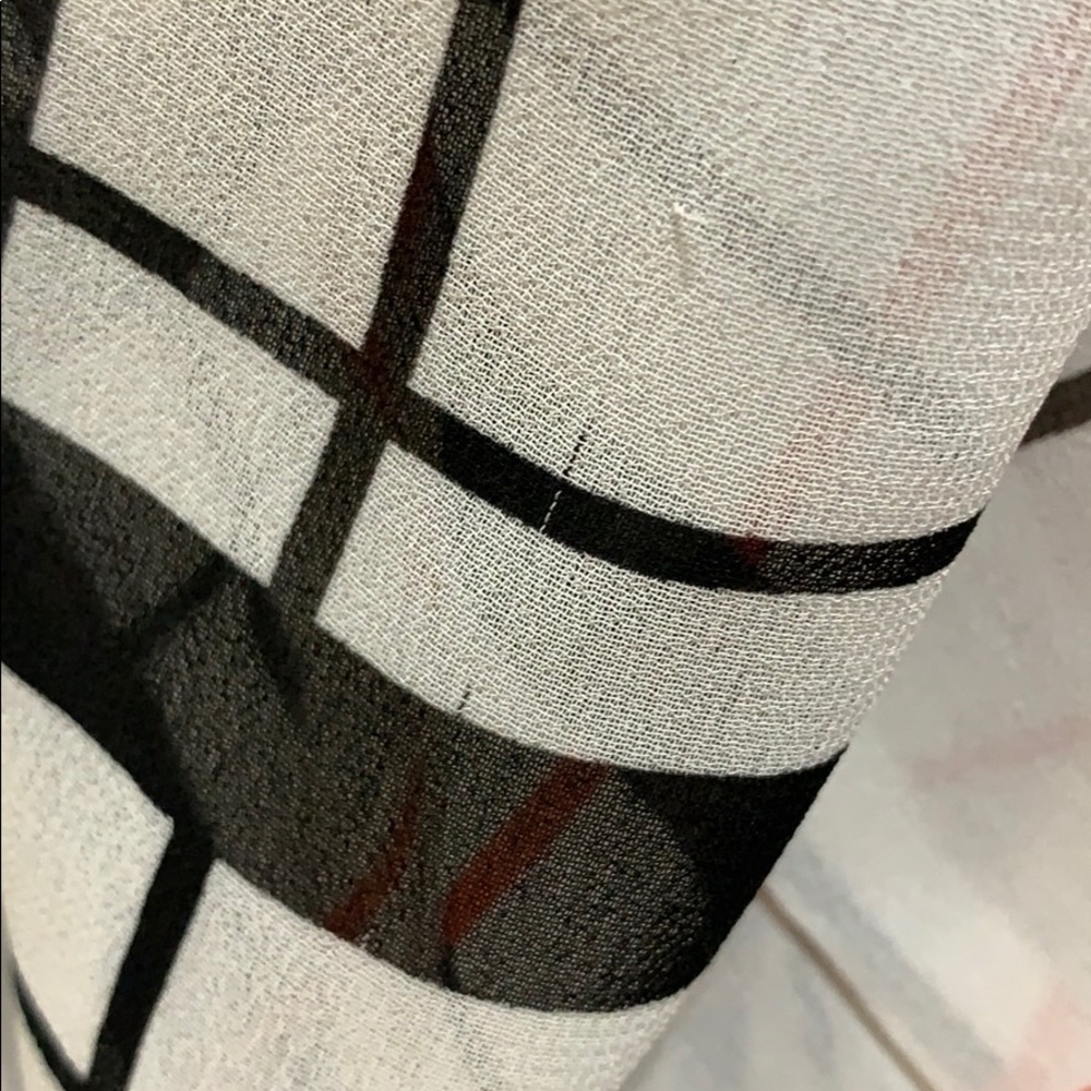 BOGO Reitmans Sheer Plaid Asymmetrical Top - Picture 9 of 9